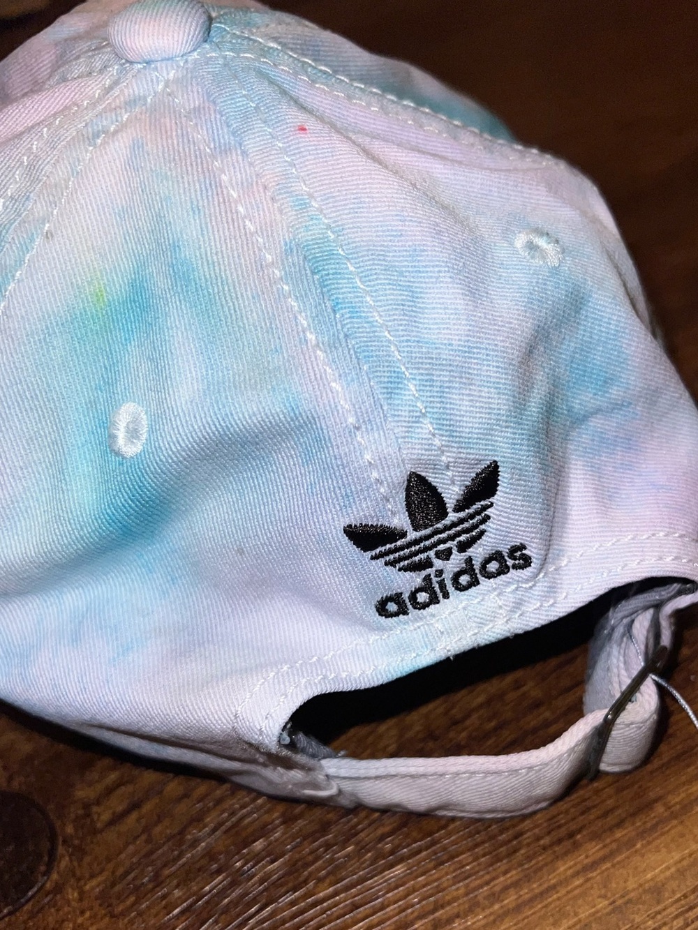 Adidas Pastel Tie-Dye Adjustable Sporty Hat Pink, Blue, Green One Size - Picture 6 of 9